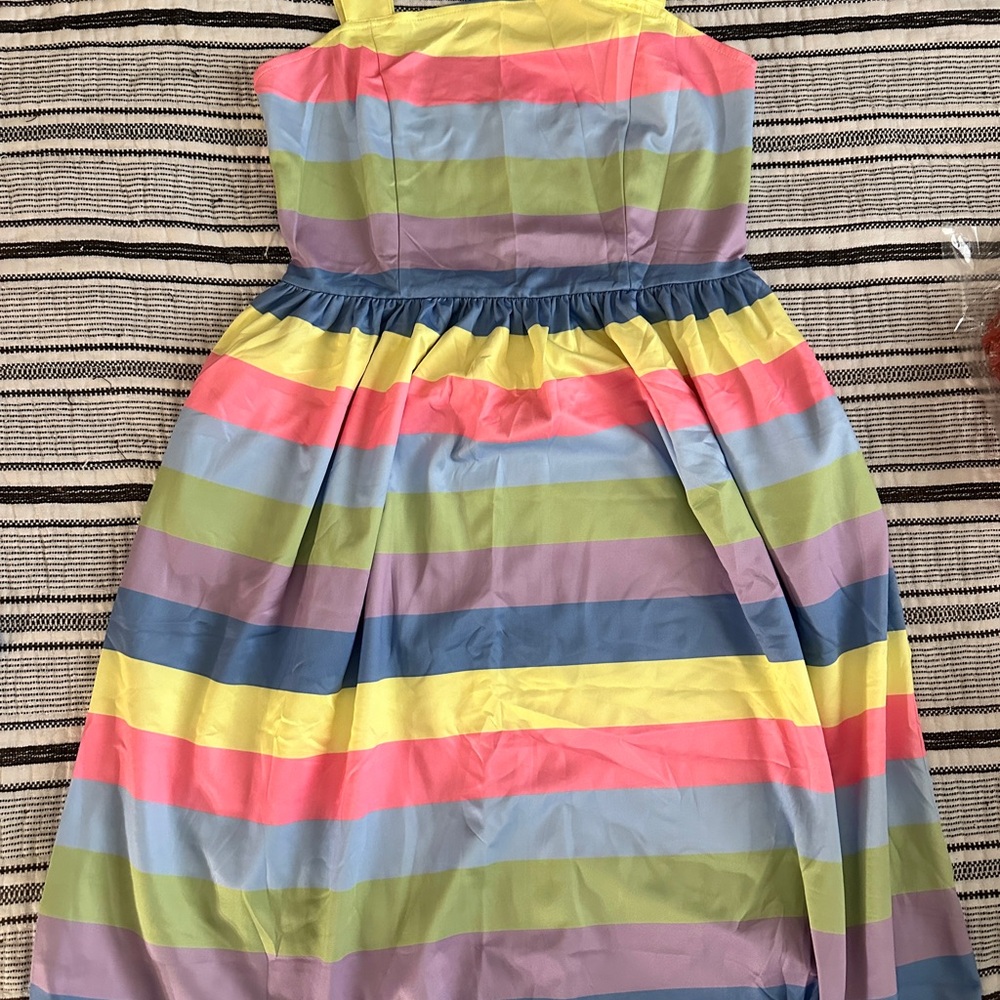 Vibrant Striped Casual Dress
